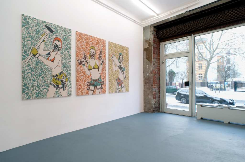 Dana Widawski · Arts & Morris  ·  solo exhibition at Gallery Giller Lörcher  ·  Berlin 2012  ·  Arts & Morris · stencil painting Dana Widawski · Arts & Morris · solo exhibition at Gallery Giller Lörcher · Berlin 2012